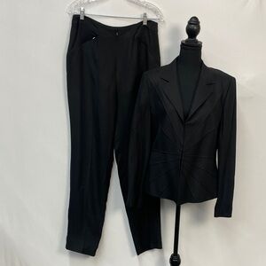 Simon Chang Black Women's Tailored Suit, Size 10